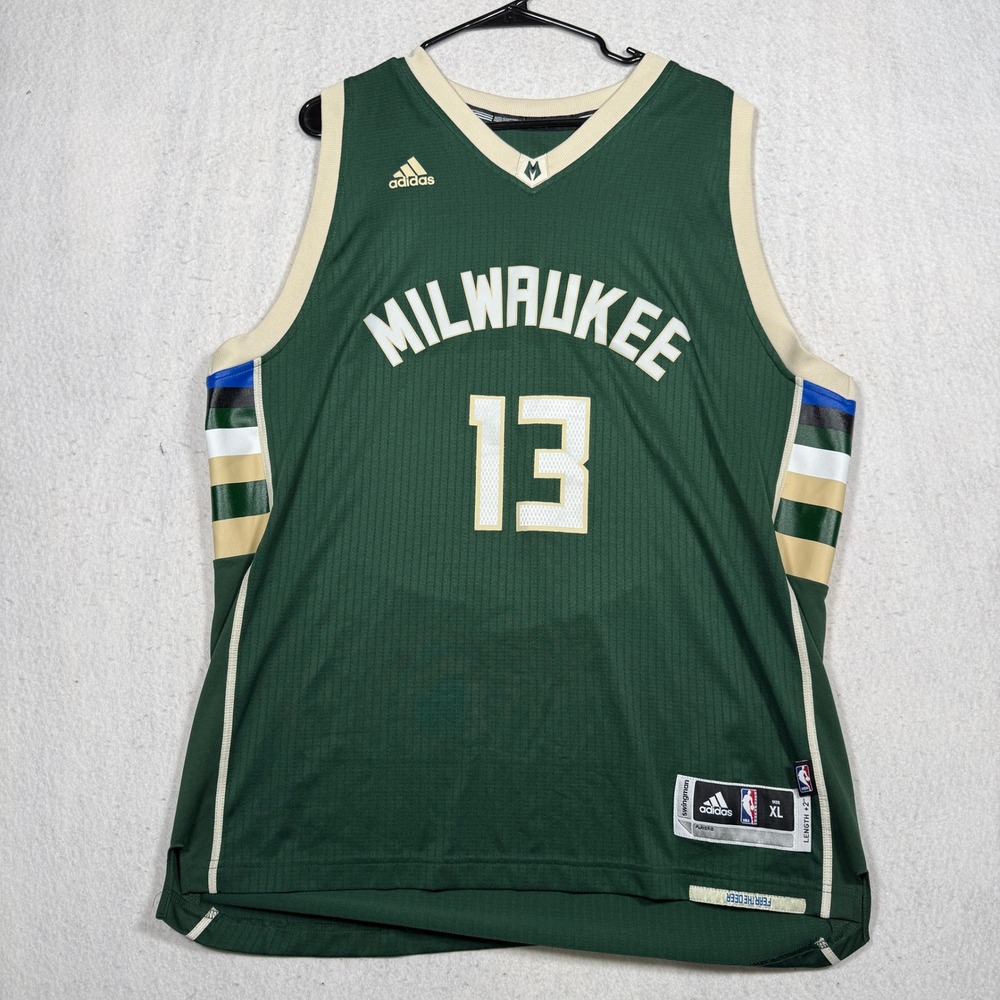 Adidas Milwaukee Bucks Malcolm Brogdon 13 NBA Swingman Jersey Green Mens XL
